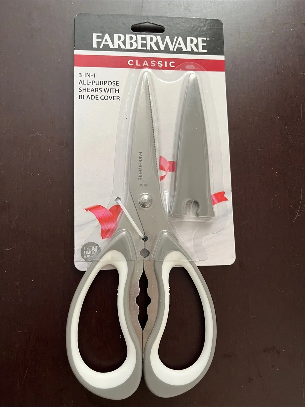 Farberware White and Gray 3-in-1 All-Purpose Kitchen Shears